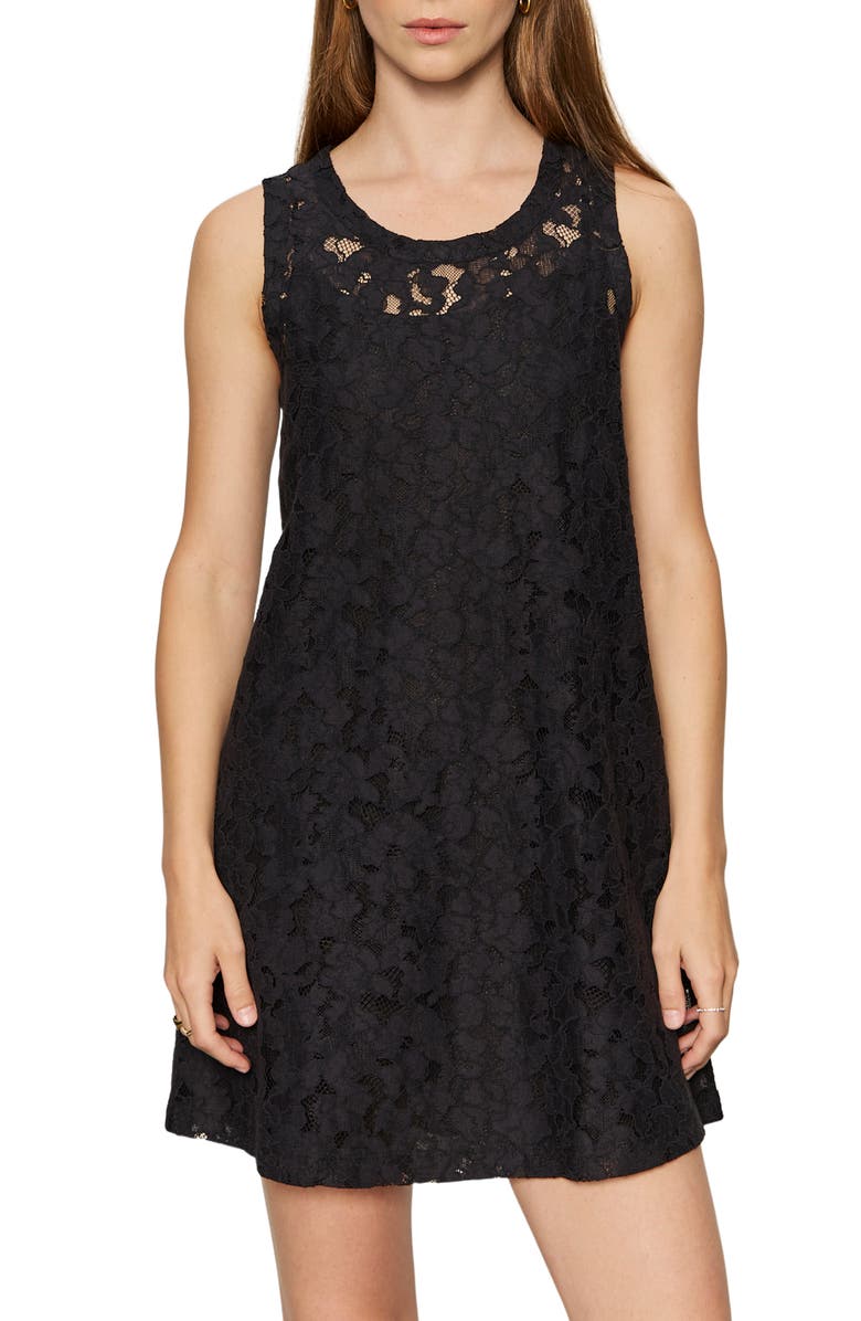 Sanctuary Sunday Best Lace Minidress, Alternate, color, Black