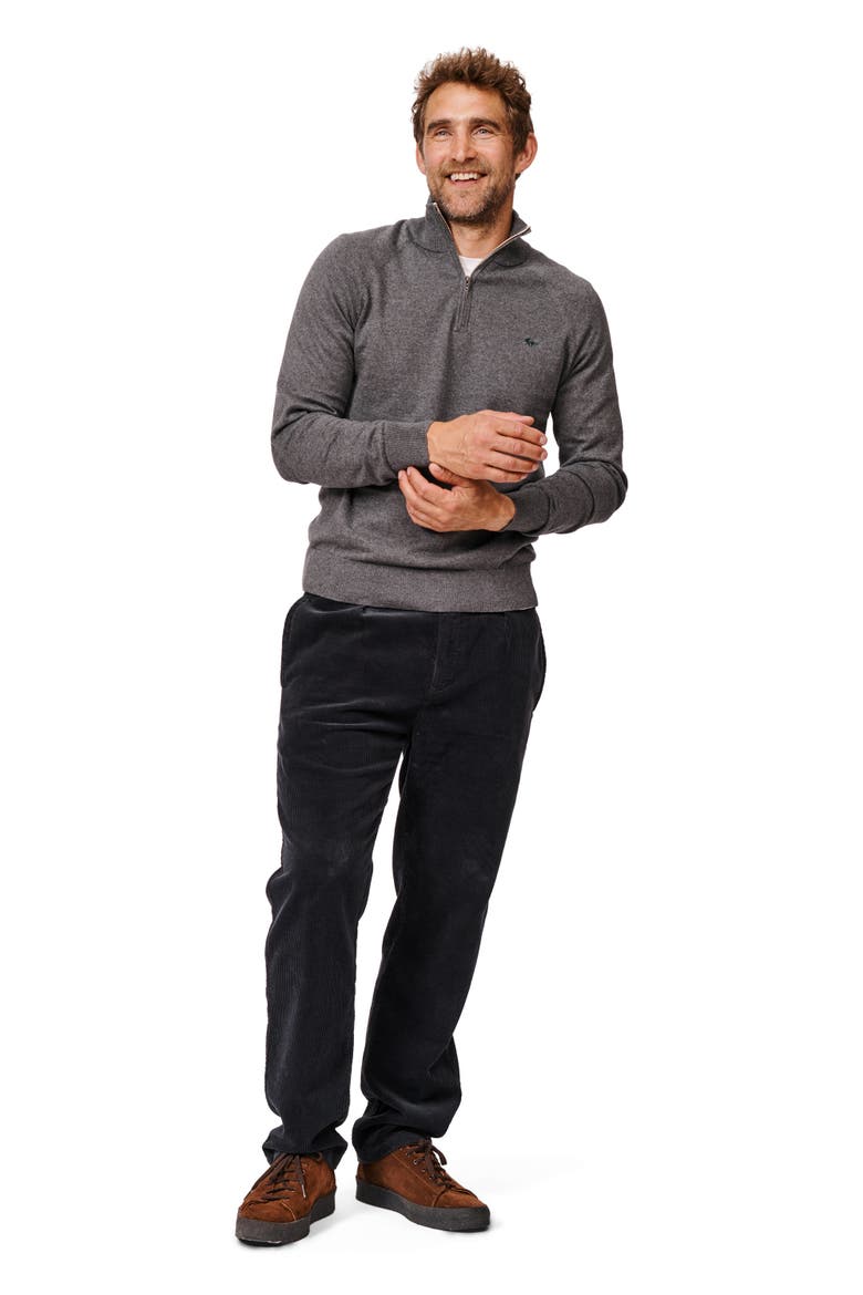 Bonby Zip Neck Sweater, Alternate, color, Charcoal
