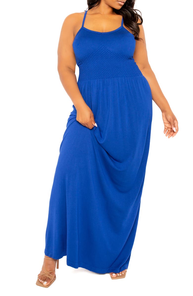 BUXOM COUTURE Seamless Maxi Dress, Alternate, color, Royal Blue