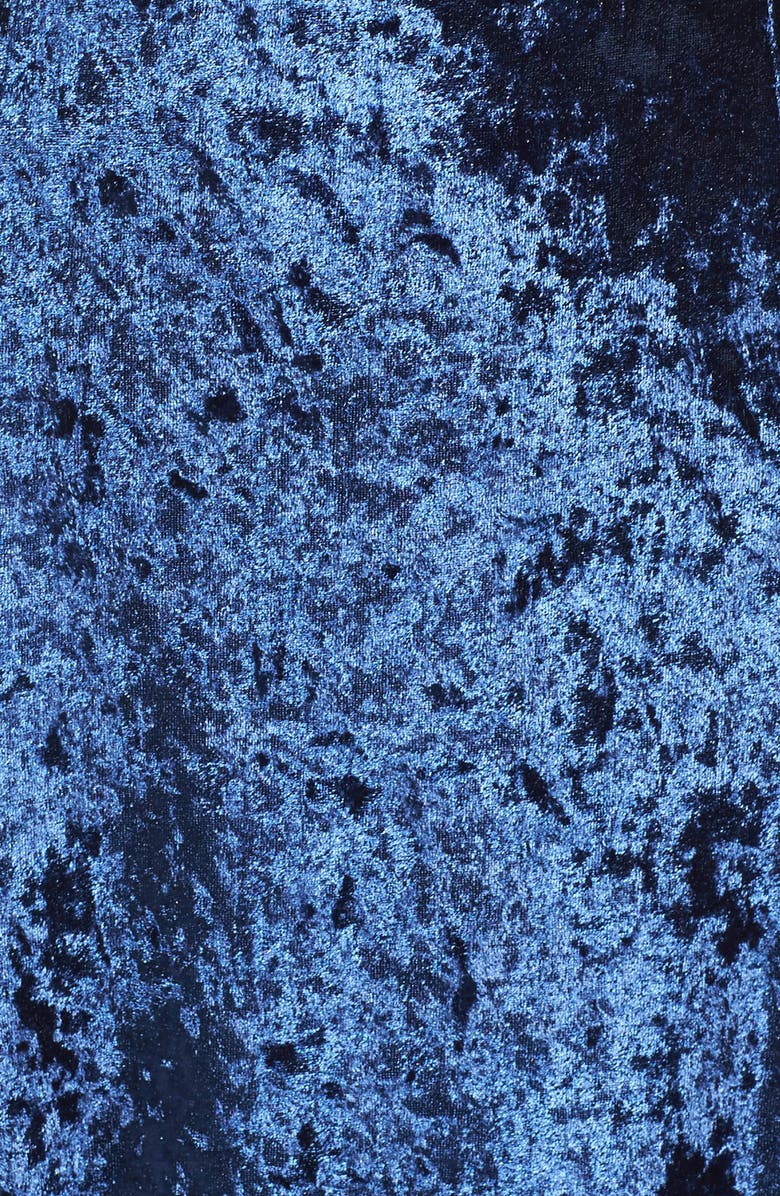 Lulus Strappy Back Crushed Velvet Gown, Alternate, color, 