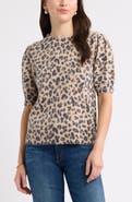 Caslon® Puff Sleeve Crewneck Sweater