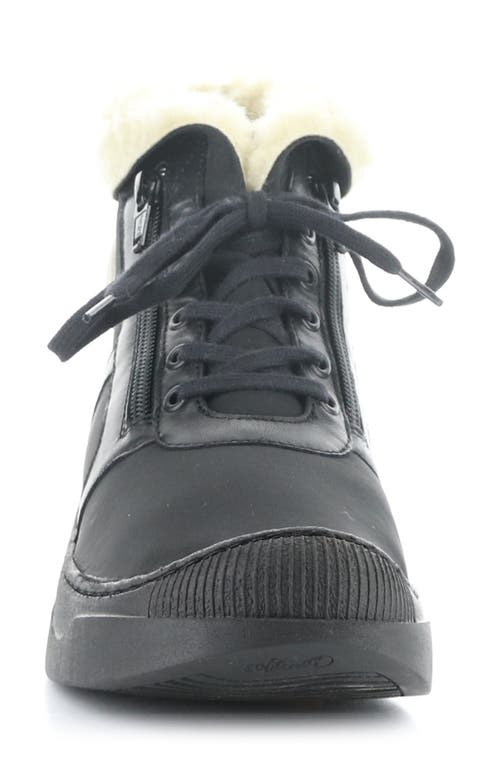 Softinos By Fly London Faux Shearling Bootie In Black