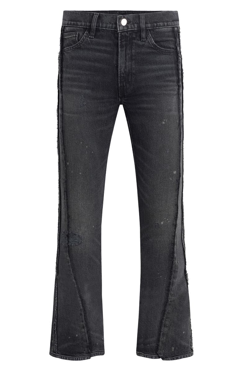 Hudson Jeans Walker Reconstruction Kick Flare Jeans, Main, color, Reconstructed Black