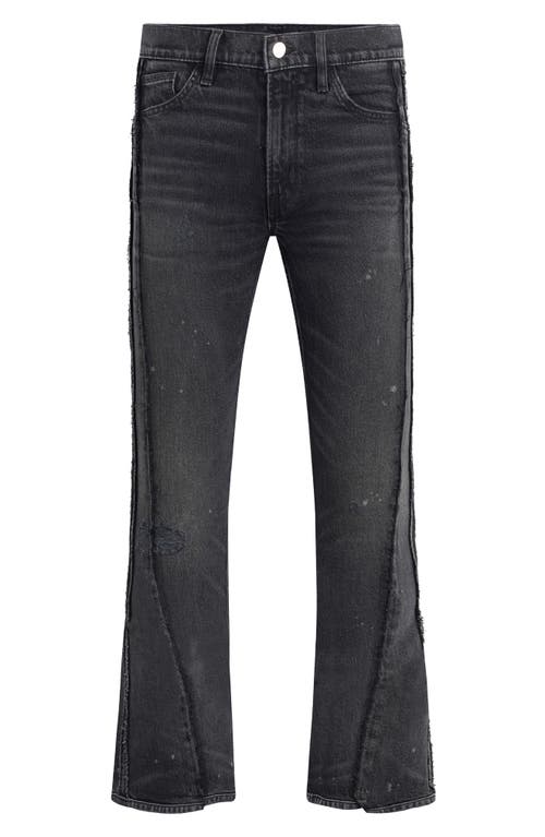 Hudson Jeans Walker Reconstruction Kick Flare Jeans In Reconstructed Black