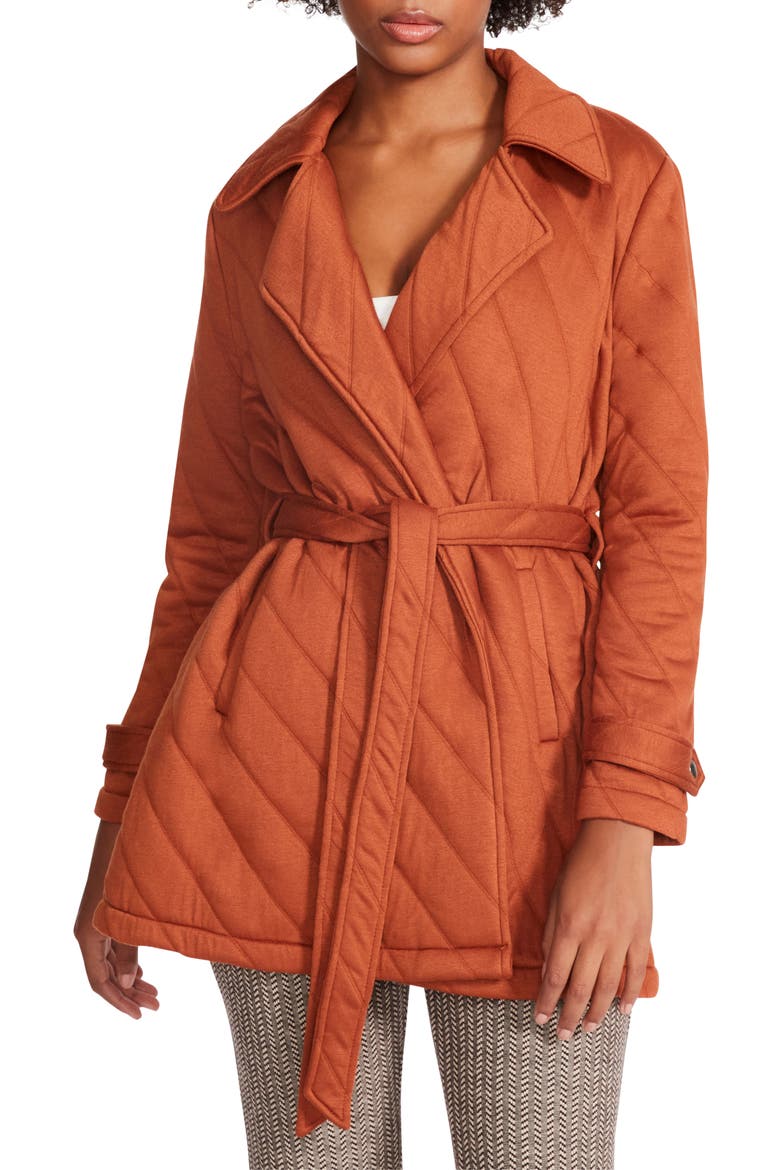 Kennedy Quilted Knit Jacket, Main, color, MOCHA BISQUE