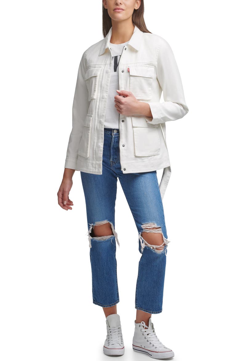 Levi's® Safari Denim Jacket, Alternate, color, WHITE
