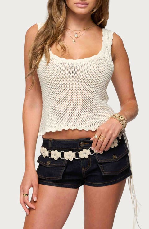 Aurelle Open Stitch Tank Top