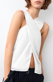 MANGO TEEN Flowy Crossover Sleeveless Top