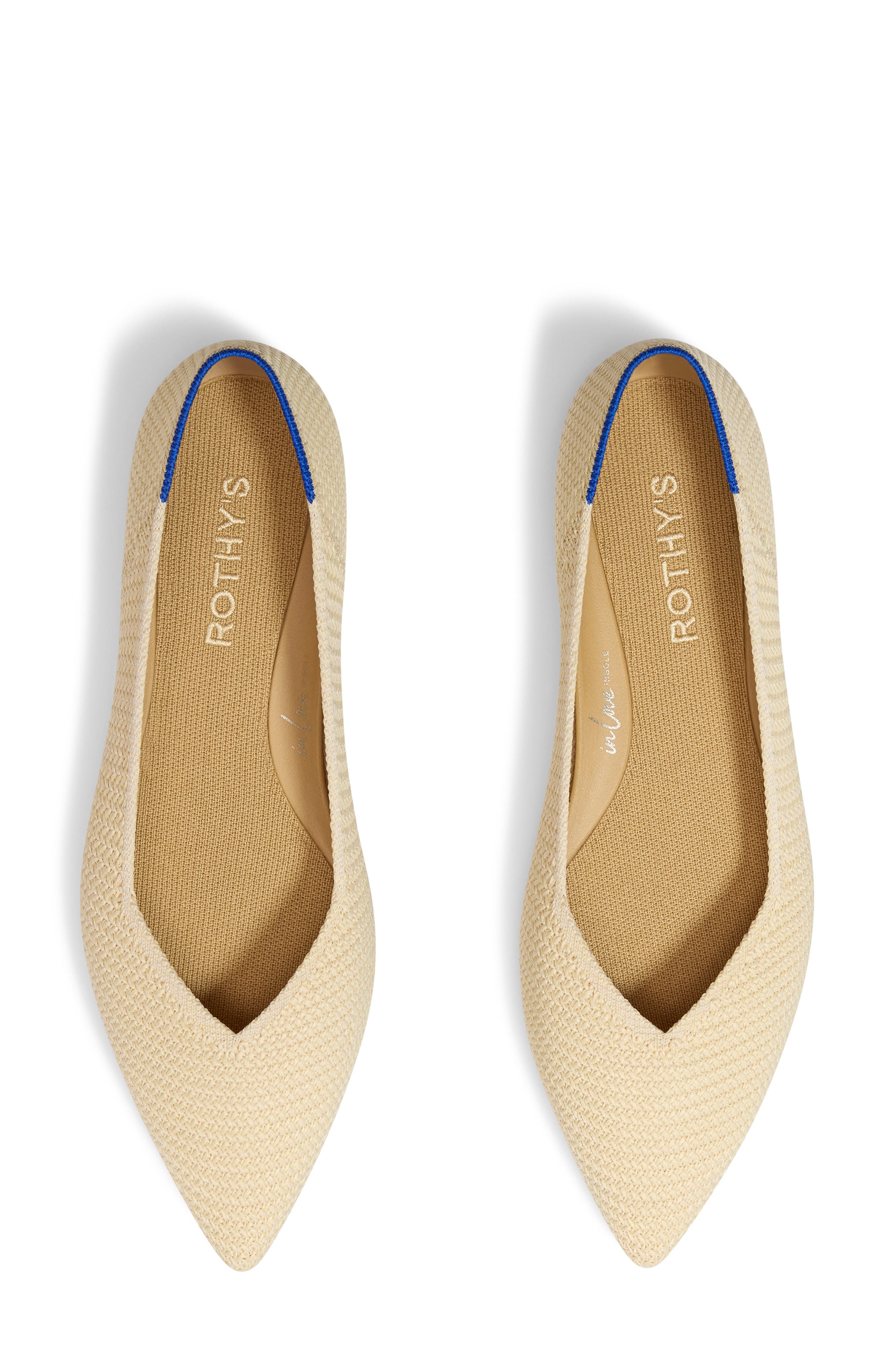 The Point II Pointed Toe Flat, Alternate, color, MARZIPAN WOVEN