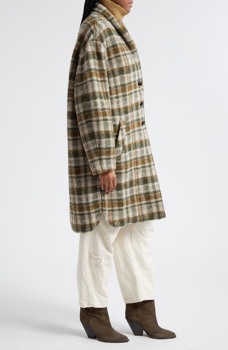 Isabel Marant Étoile Gabriel Abstract Print Wool Blend Coat, Alternate, color,