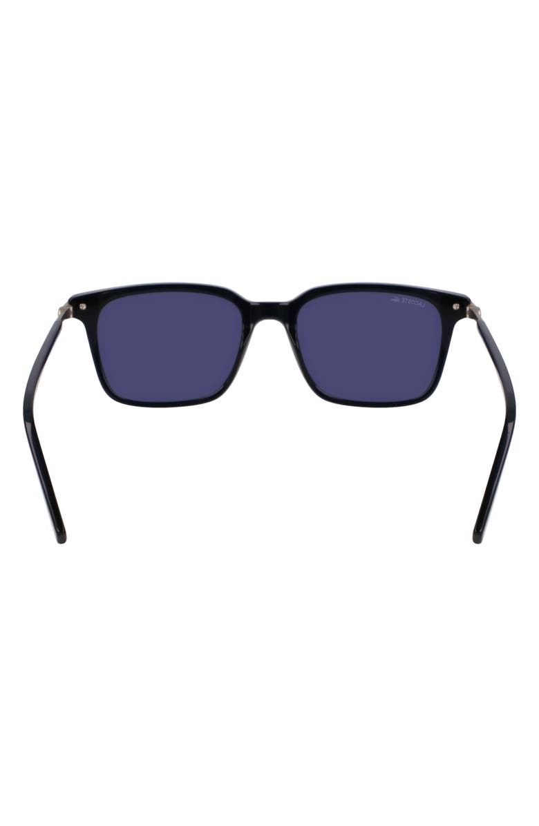Lacoste The Line 53mm Square Sunglasses, Alternate, color, Black/ Transparent Blue