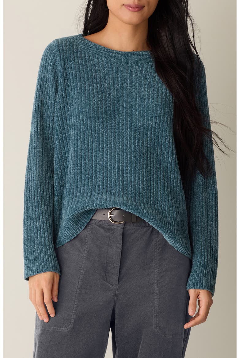 Chenille Rib Sweater, Main, color, SEA SPRAY