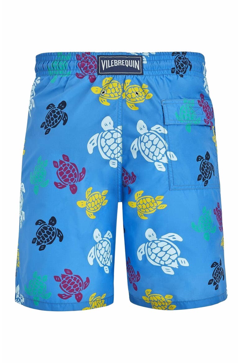 Men's Ronde Des Tortues Multicolore Longer Length Board Shorts, Alternate, color, FAIENCE