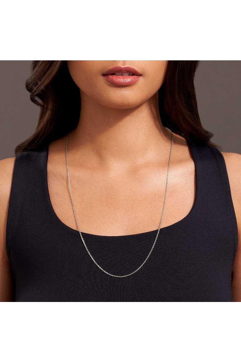 Wide Diamond Cut Cable Chain Necklace, Alternate, color, Platinum