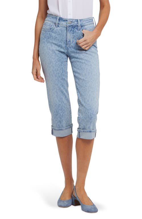 Nydj Marilyn Roll Cuff Crop Capri Jeans In Alpine Spirit