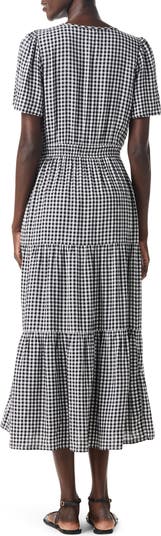 Daydream Gingham Tiered Maxi Dress