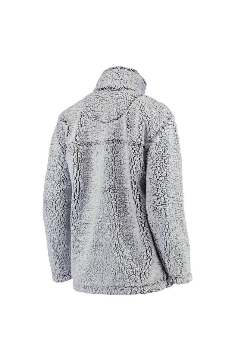 G-III 4HER BY CARL BANKS Women's G-III 4Her by Carl Banks Gray Las Vegas Raiders Sherpa Quarter-Zip Pullover Jacket, Alternate, color, 