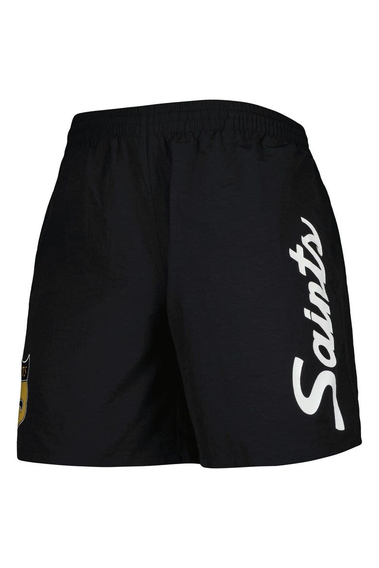 Men's Mitchell & Ness Black New Orleans Saints Team Essentials Nylon Shorts, Alternate, color, Black