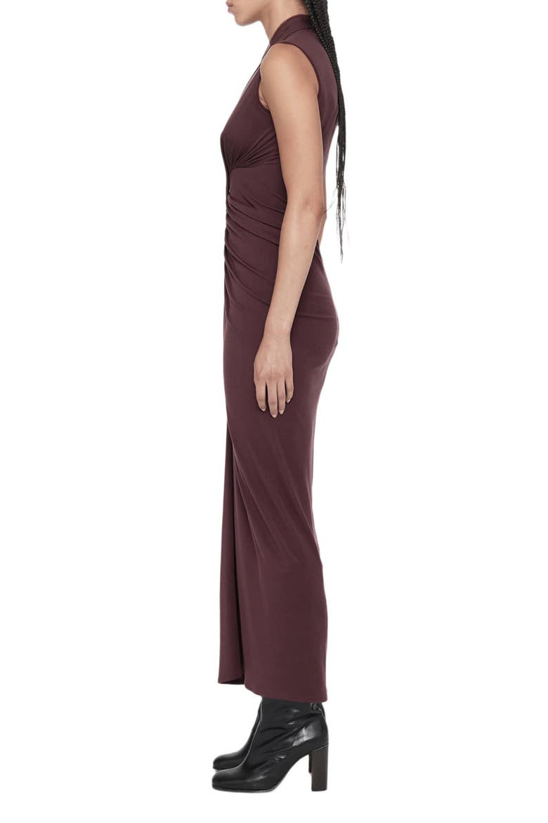 Dariya Sleeveless V-Neck Dress, Alternate, color, OXBLOOD RED