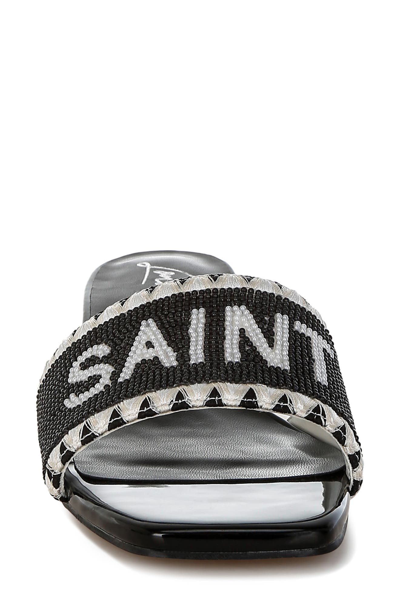 LONDON RAG Lumina Beaded Sandal, Alternate, color, Black