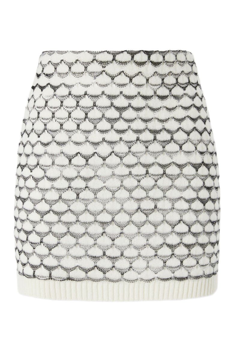 Mini Skirt In Cashmere And Viscose, Alternate, color, White