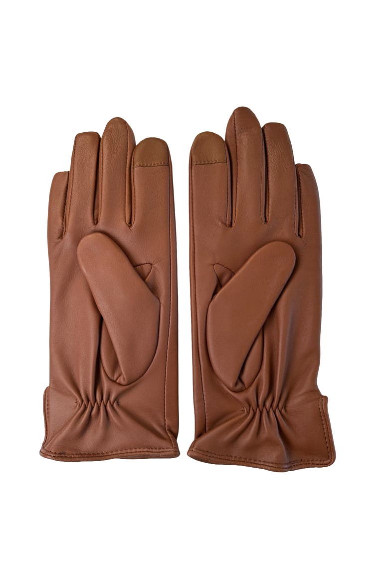 Leather 2-Button Touch Glove, Alternate, color, Cuoio