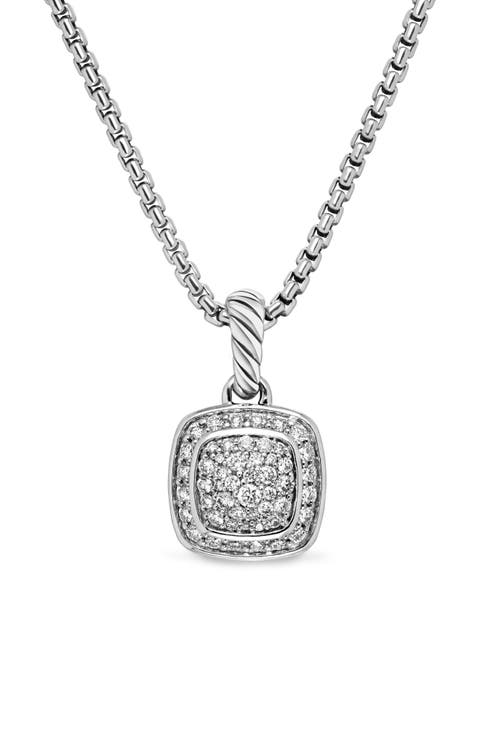 Petite Albion® Pendant Necklace with Pavé Diamonds
