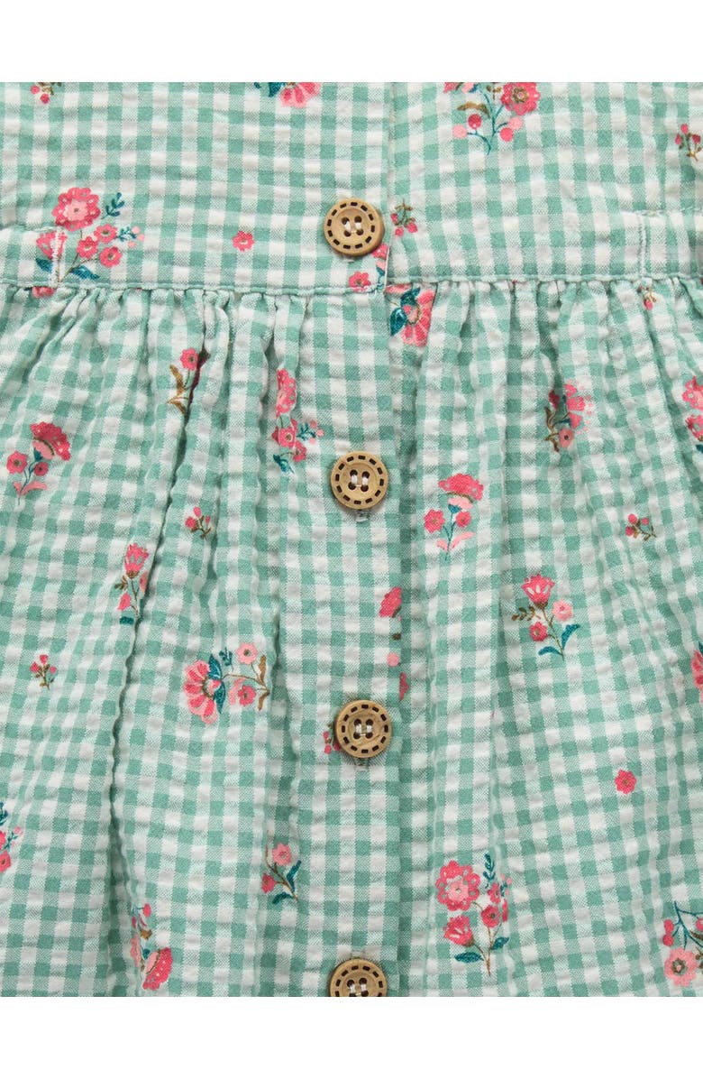 Purebaby Gingham Pinnie, Alternate, color, Frida Print