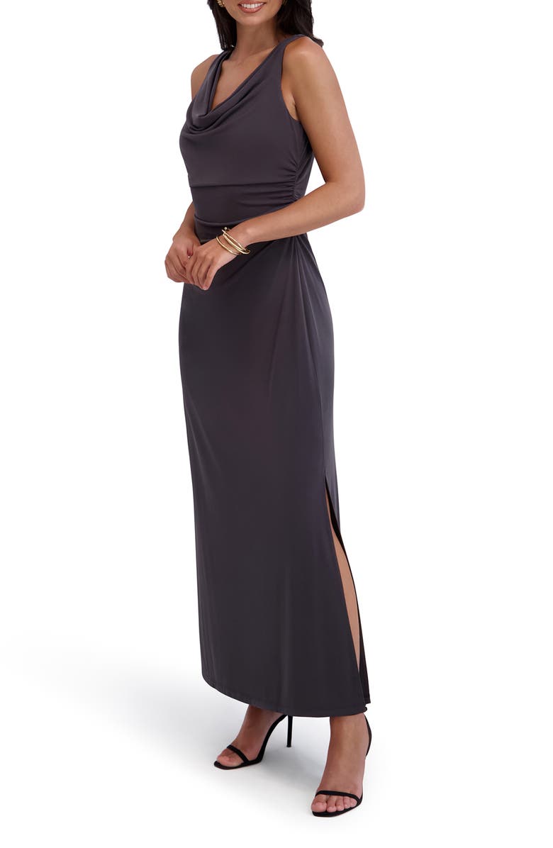 Kensie Cowl Neck Midi Sundress, Alternate, color, 