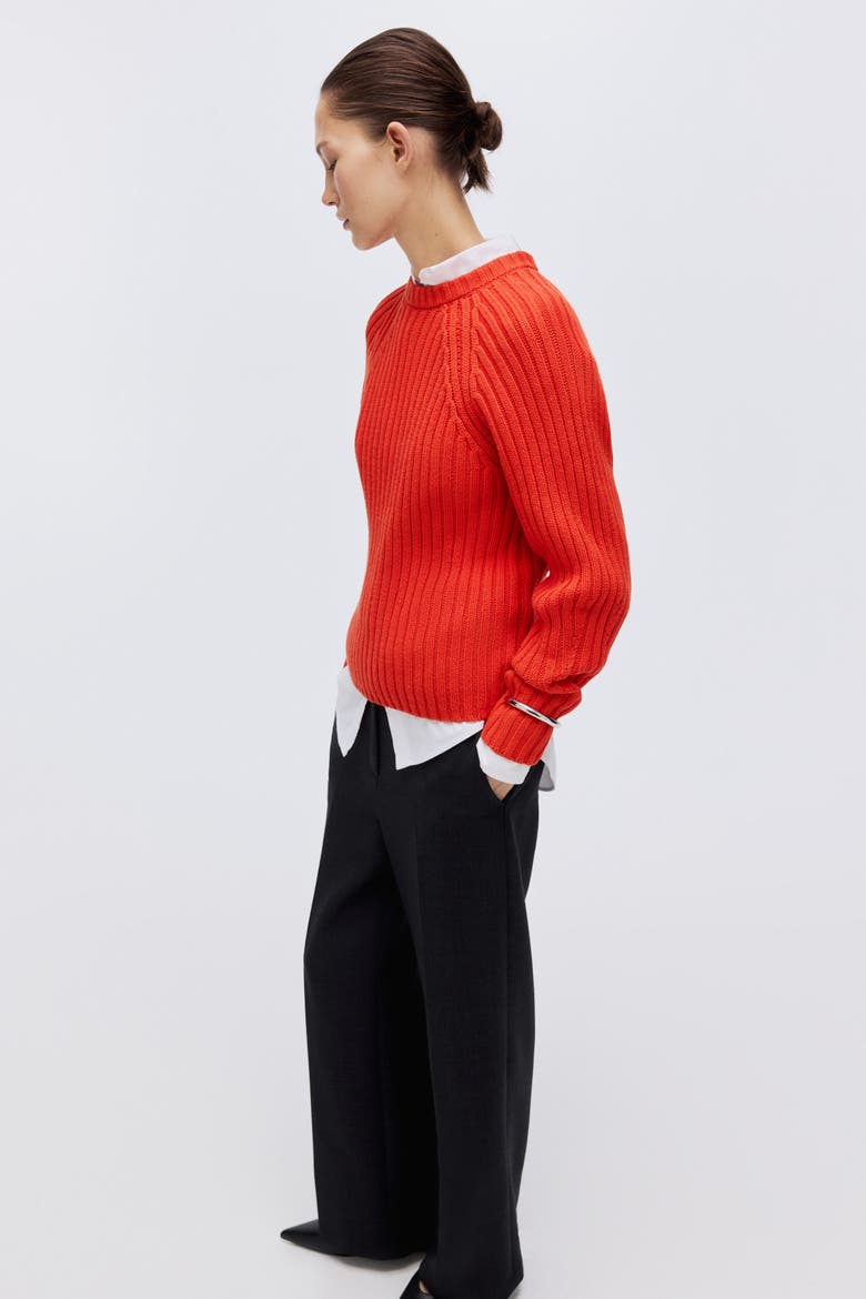 Rib-knit Jumper, Alternate, color, Bright red