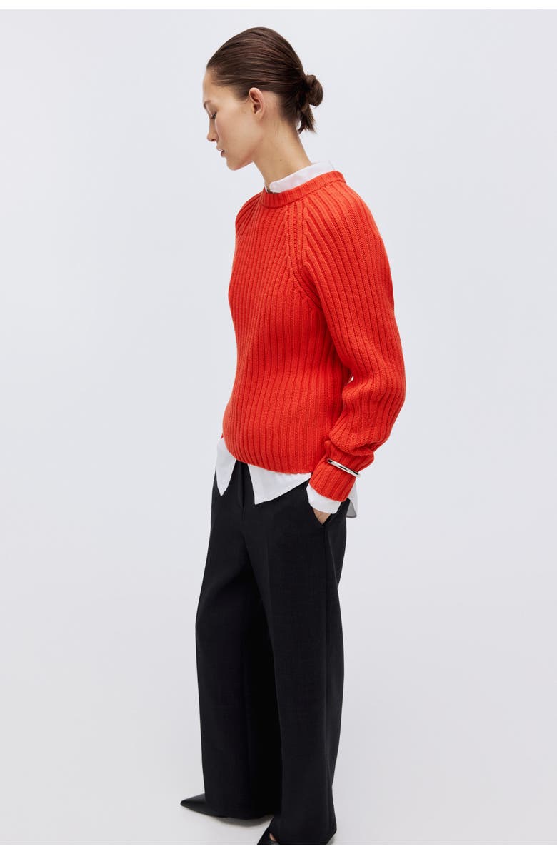 H&M Rib-knit Jumper, Alternate, color, Bright Red