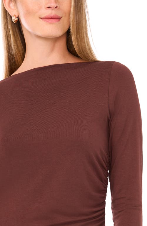 Halogen ® Boat Neck Long Sleeve Top In Brown