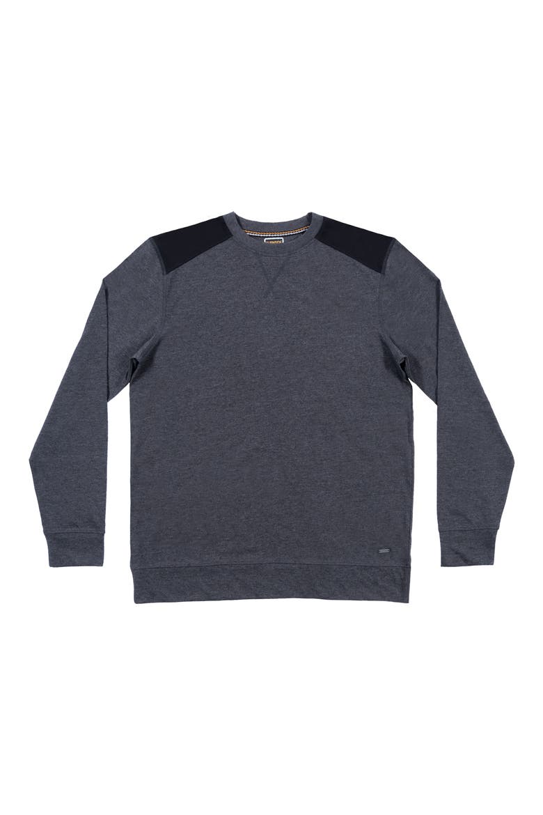Heathered Long Sleeve T-Shirt, Main, color, BLACK
