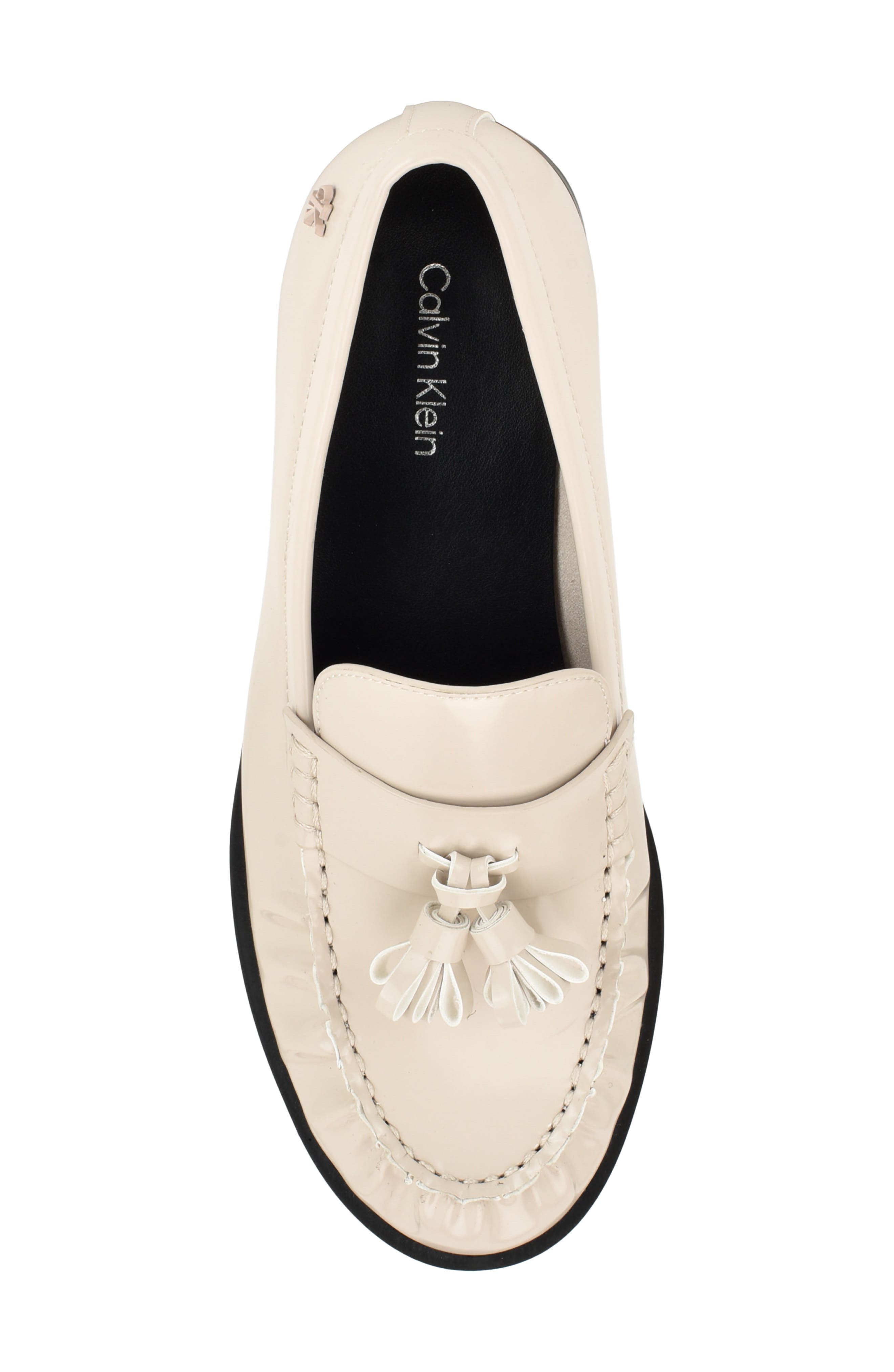 Mirella Faux Leather Loafer, Alternate, color, IVORY 150