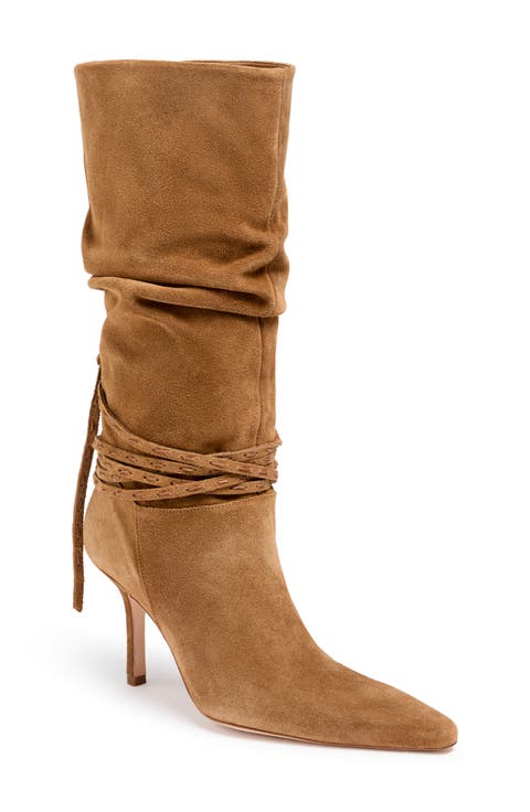 Samina Ruched Knee High Boot (Women)