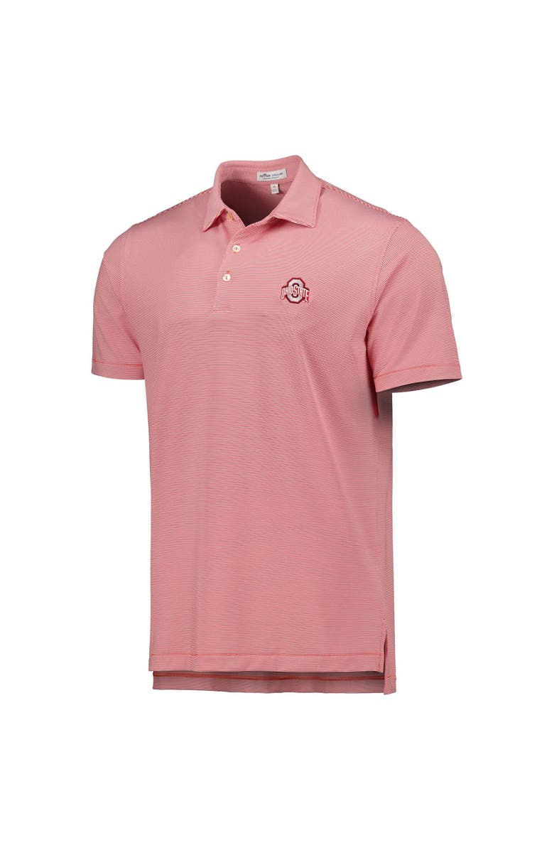 Peter Millar Men's Peter Millar Scarlet Ohio State Buckeyes Jubilee Stripe Performance Polo, Alternate, color,