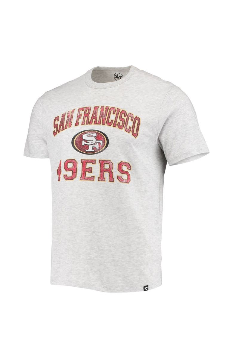 '47 Men's '47 Heathered Gray San Francisco 49ers Union Arch Franklin T-Shirt, Alternate, color, 