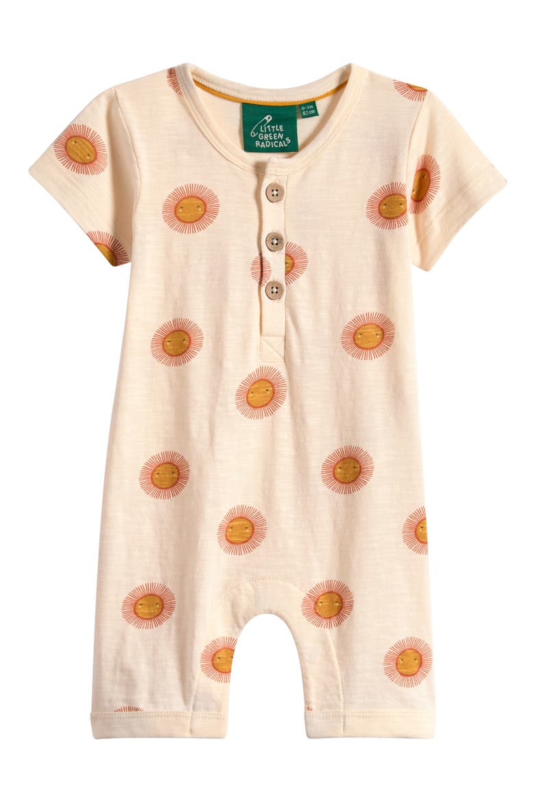 Summer Sun Organic Cotton Romper, Main, color, CREAM