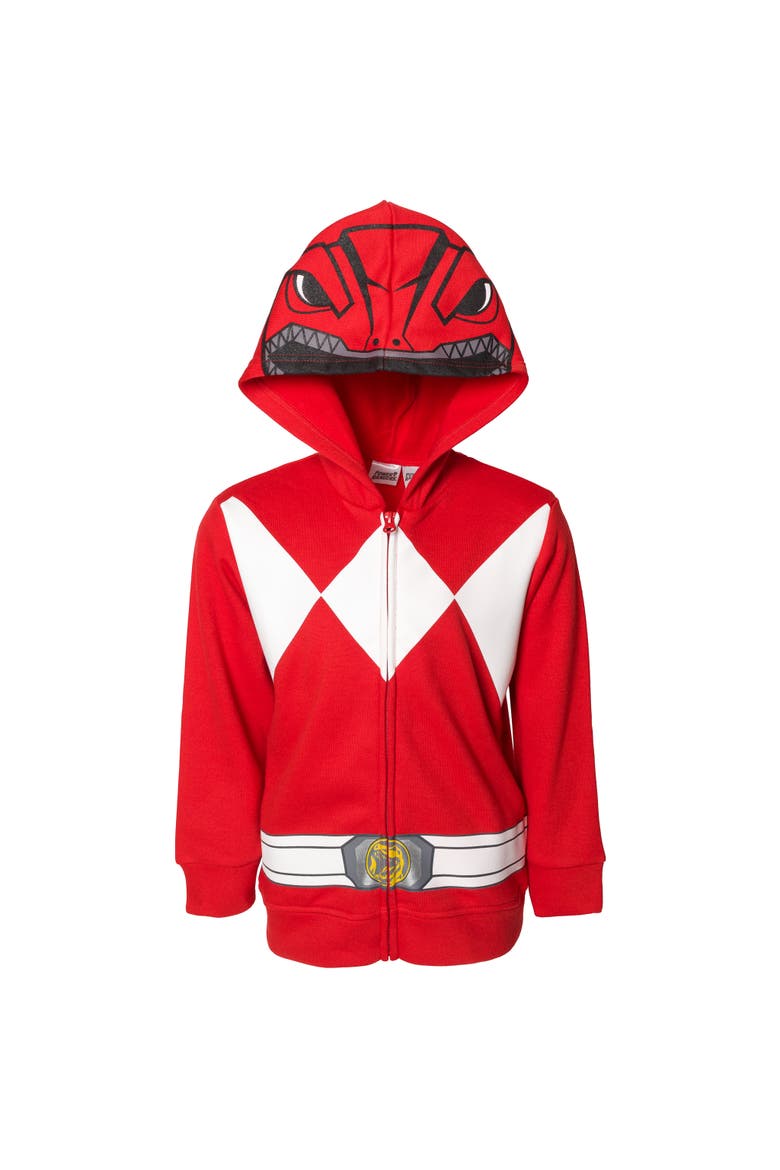 Cosplay Fleece Zip-Up Hoodie, Main, color, Red Ranger Red