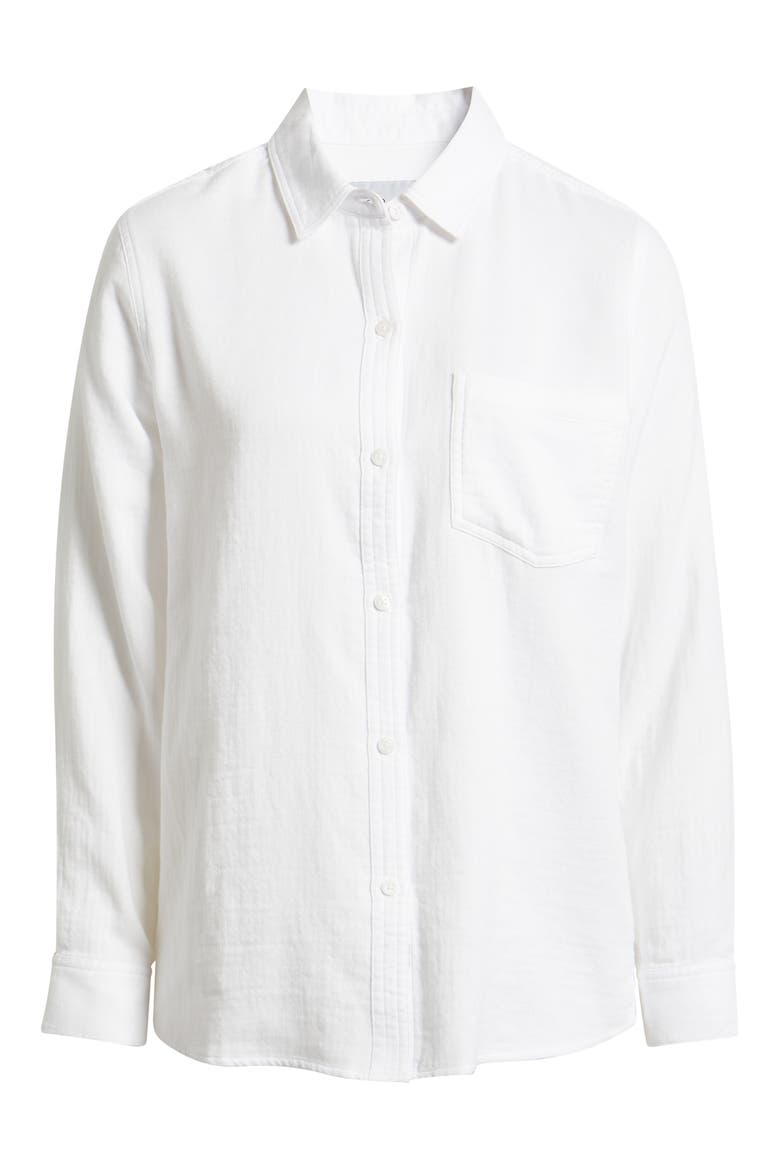 Freeman Cotton Button-Up Shirt, Alternate, color, WHITE