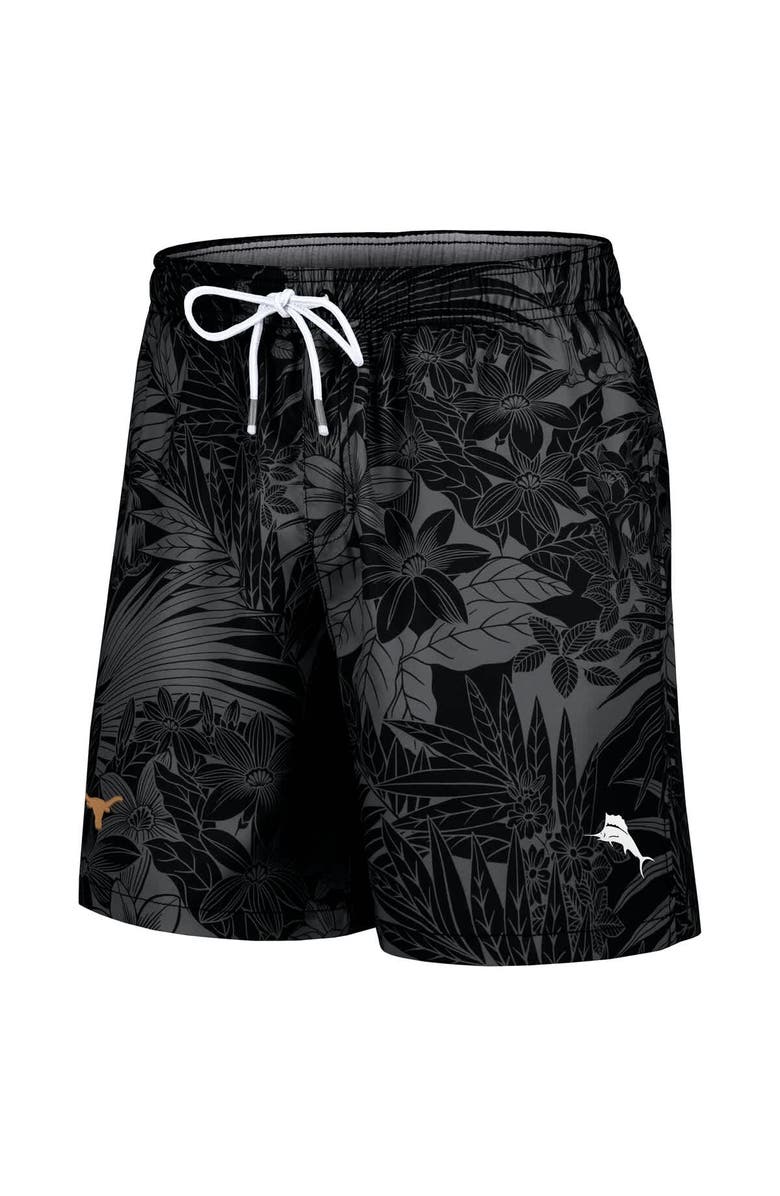 Tommy Bahama Men's Tommy Bahama Black Texas Longhorns Santiago Palms Board Shorts, Alternate, color, 