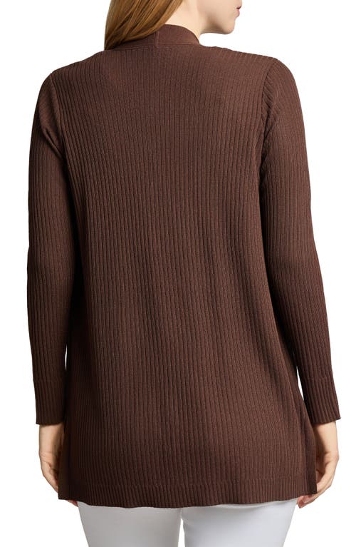 Jones New York Plus Size Sutton Open-front Cardigan In Brown