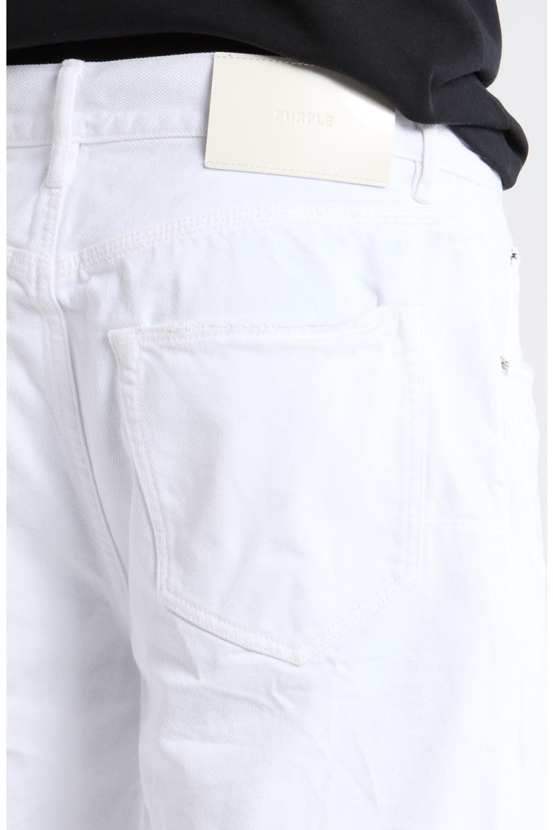 Optic White Denim Cutoff Shorts, Alternate, color, WHITE