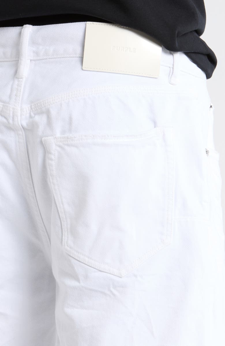 PURPLE BRAND Optic White Denim Cutoff Shorts, Alternate, color, White