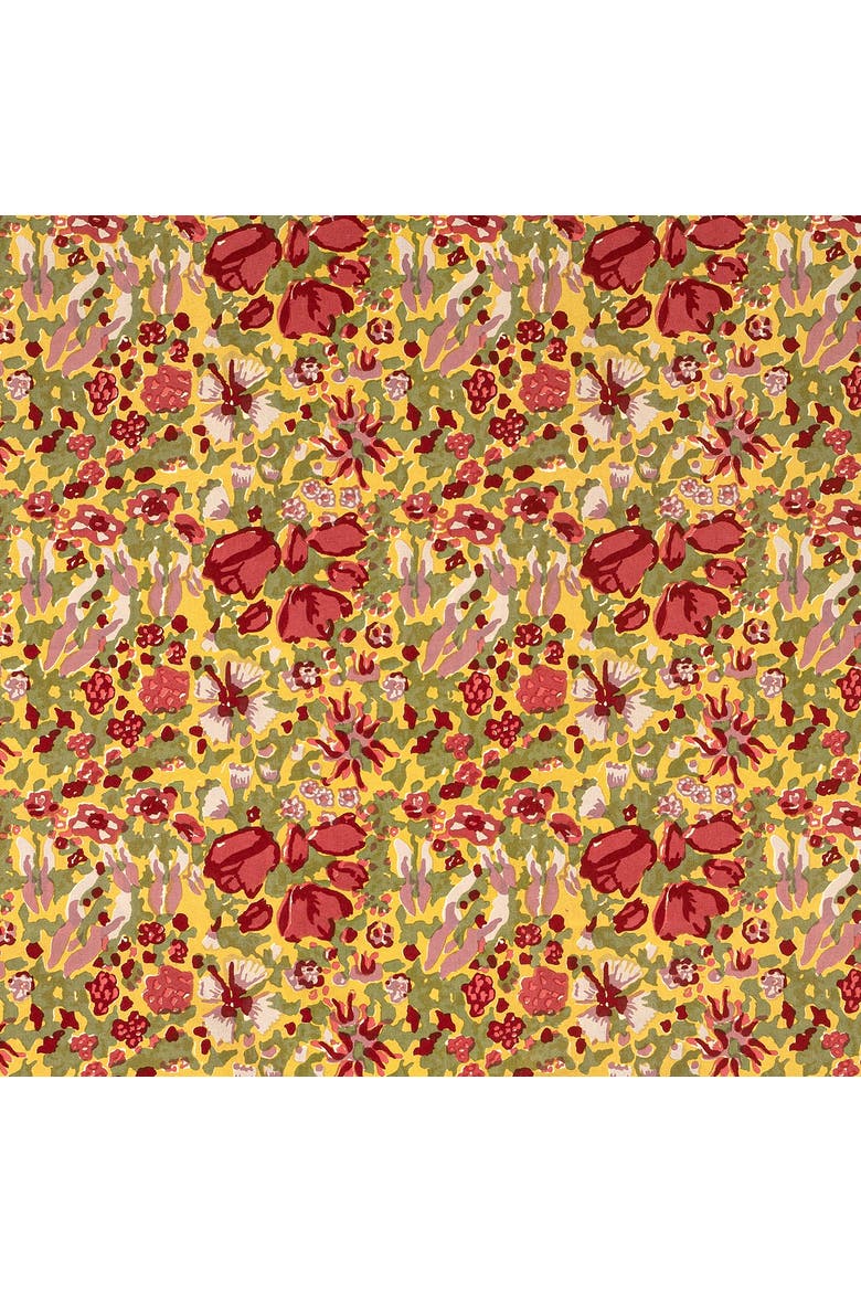 Jardin Tablecloth, Alternate, color, Red/Green 71" x 128"