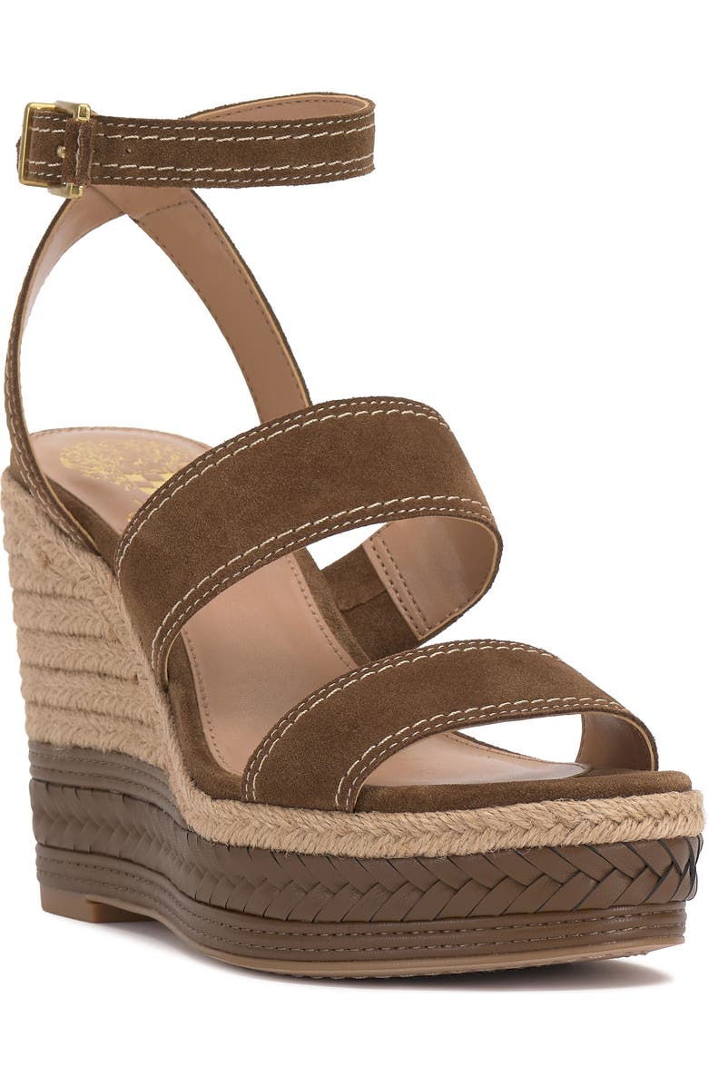 Vince Camuto Esmia Ankle Strap Platform Wedge Sandal, Main, color, Reishi