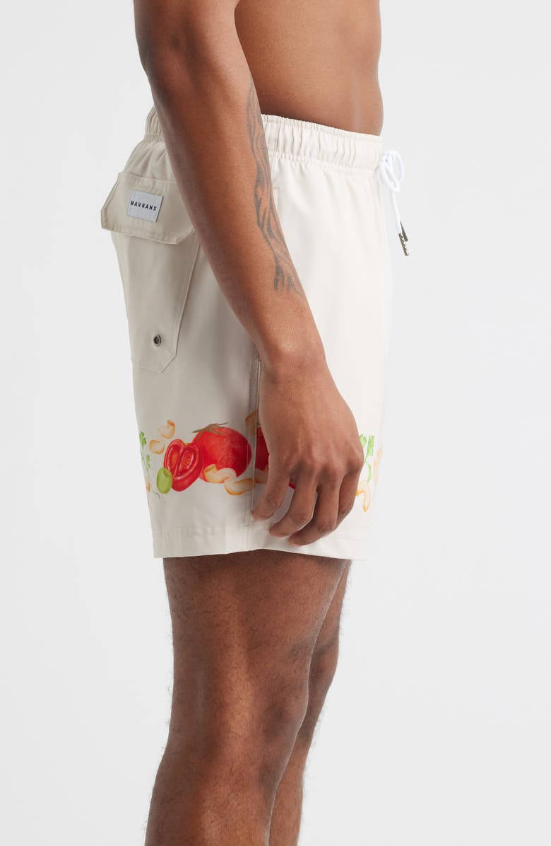 MAVRANS Ciao Waterproof Swim Trunks, Alternate, color, White