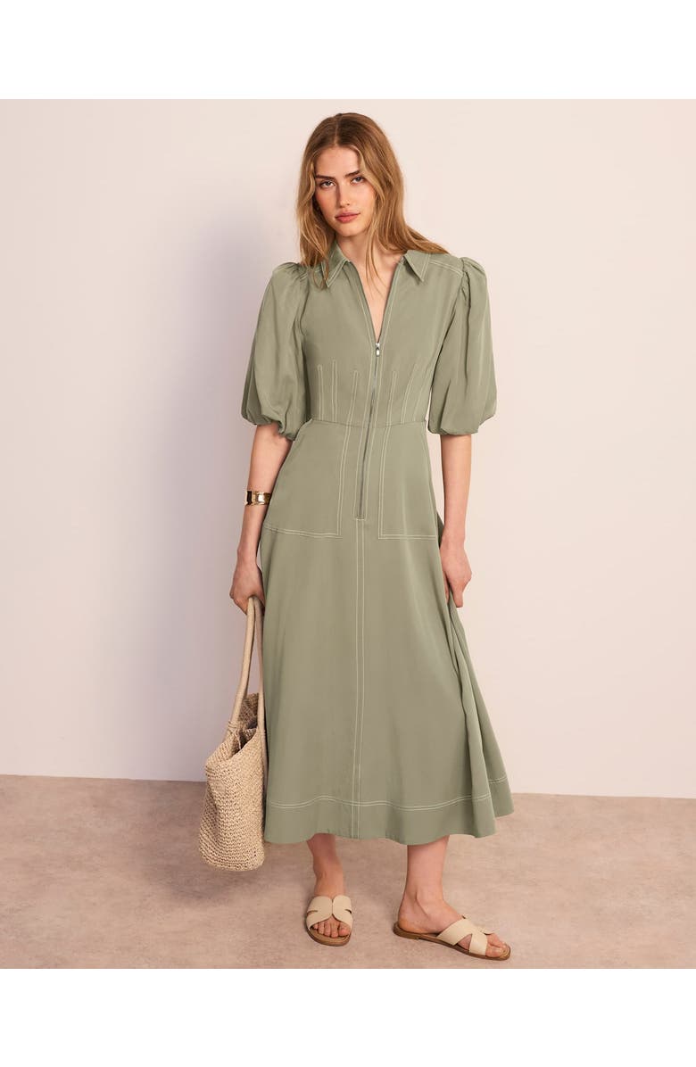 MINT VELVET Utility Zip Midi Shirt Dress, Alternate, color,