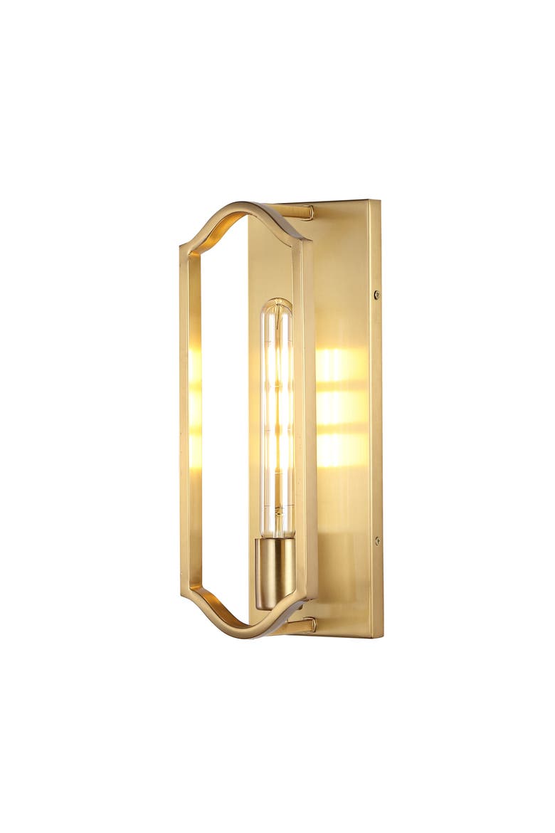 Chloe 1-Light Modern Bohemian Iron LED Sconce, Main, color, Brass Gold