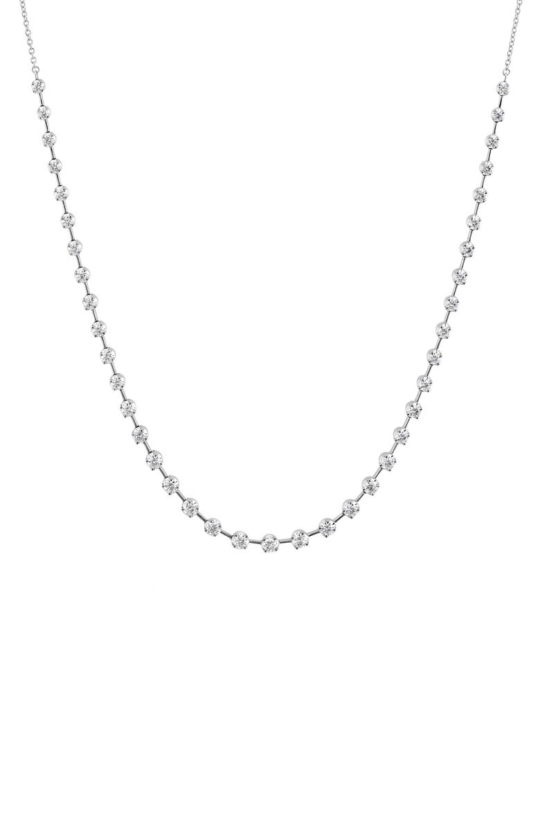 Mémoire Serena Diamond Station Necklace, Main, color, White Gold